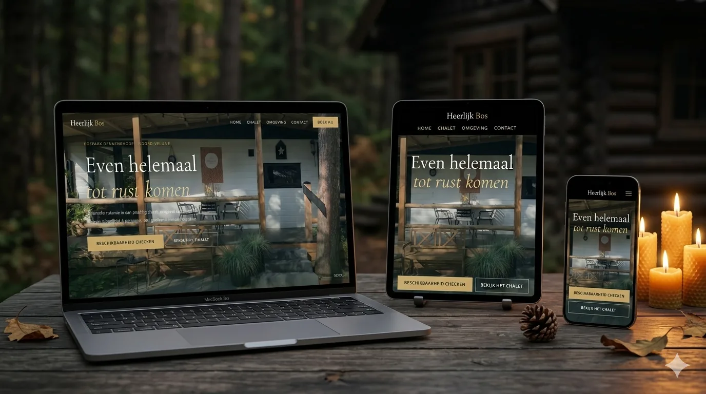 Website voor Heerlijk Bos door Twee Graden